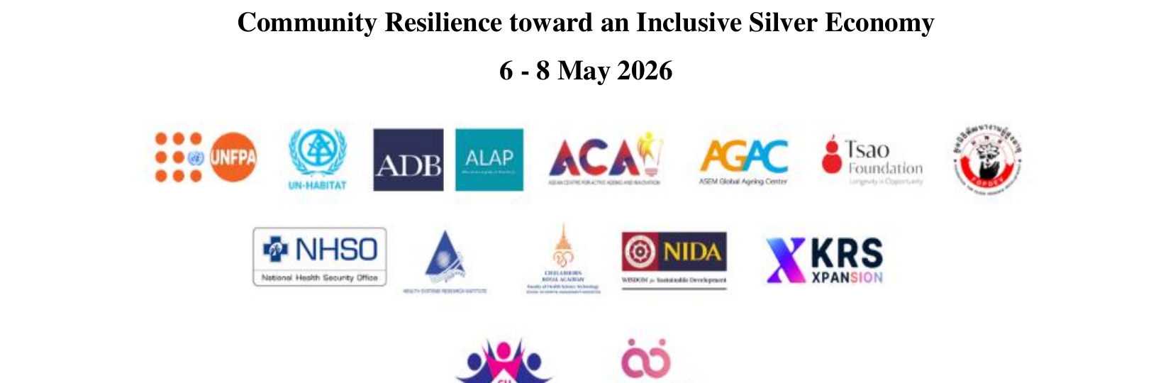 Logo strip of host and co-host organisations of the conference.
